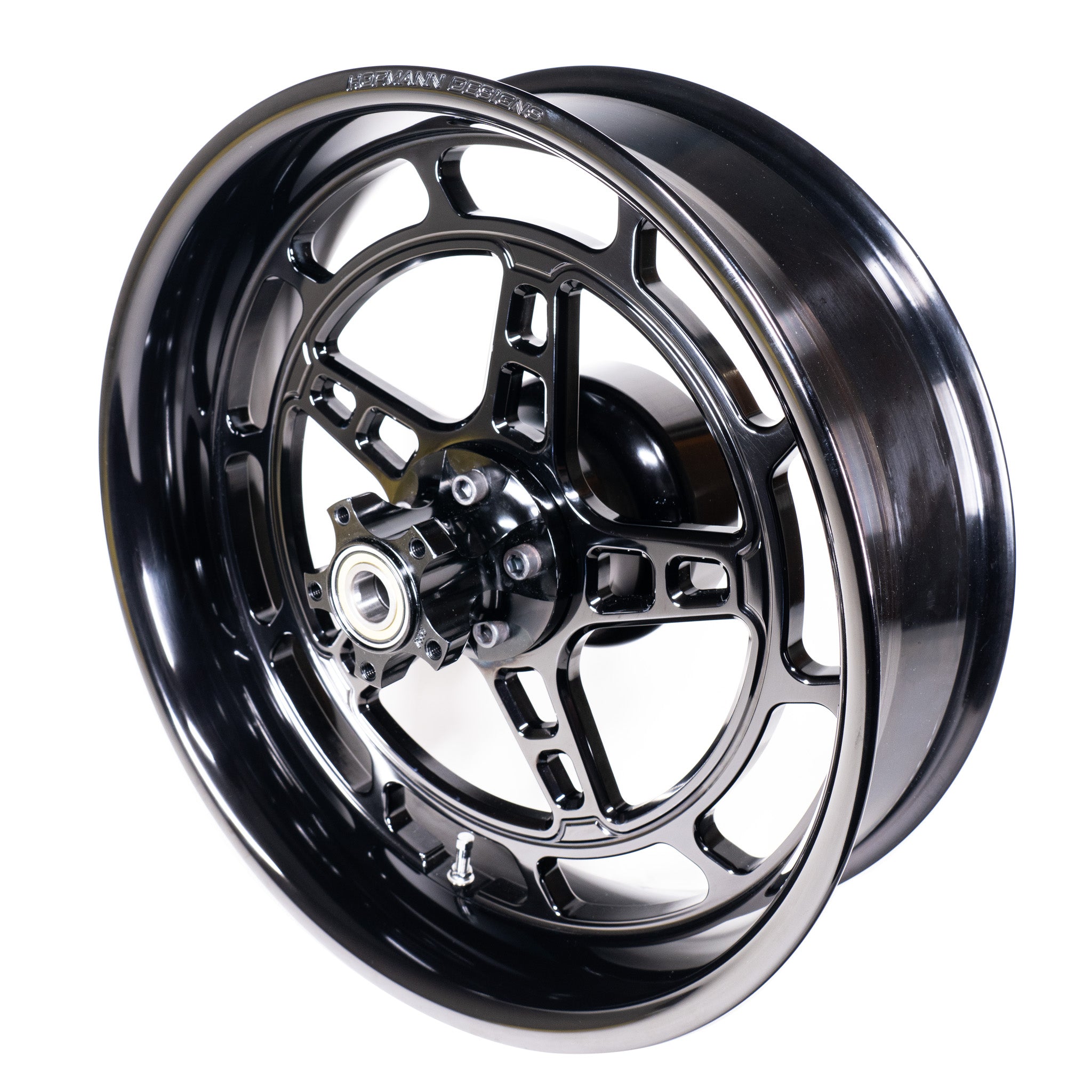 Black Directional 5 Star Rear Wheel w Race Hub