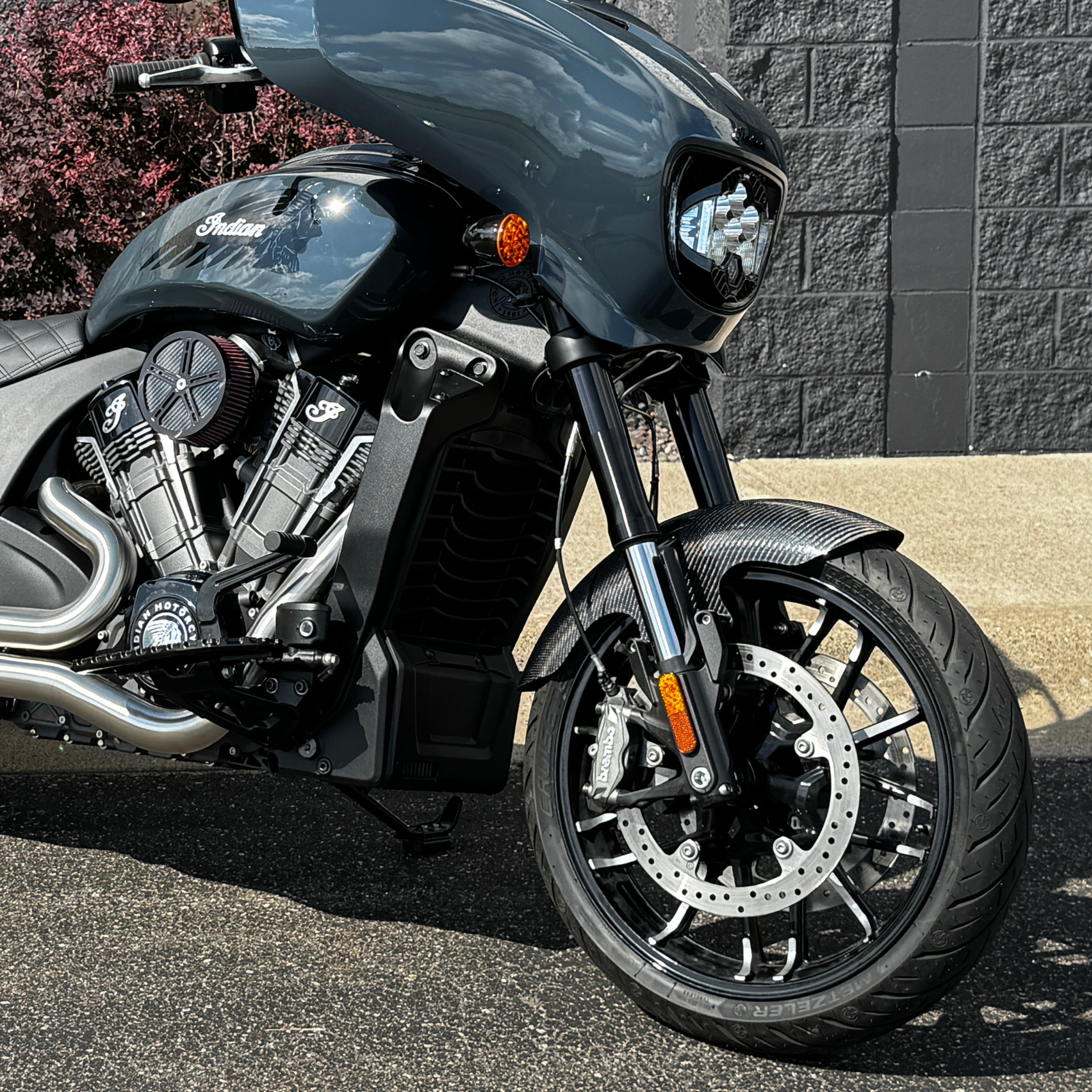 Shorty Carbon Fiber Front Fender - Indian