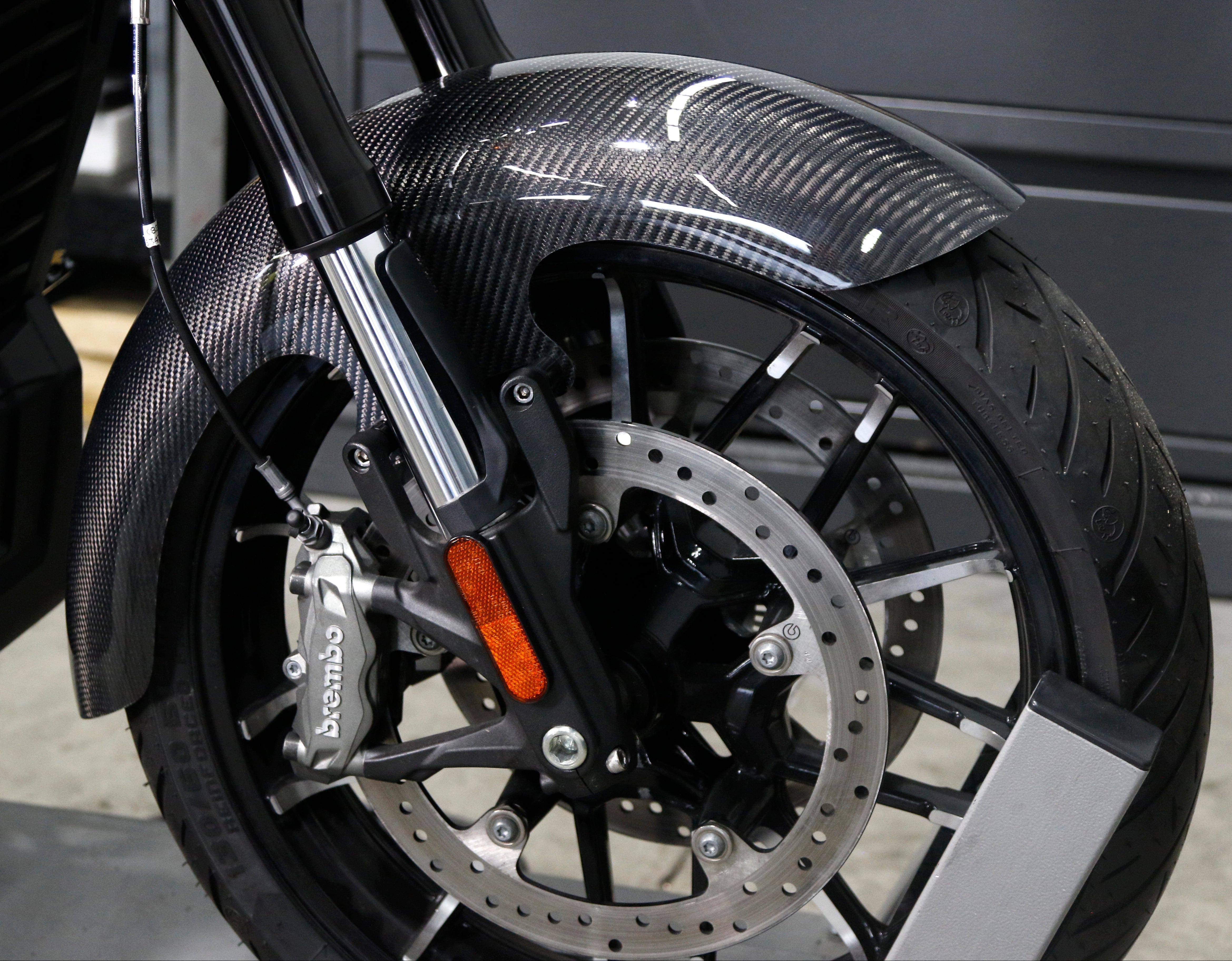 Mid Length Carbon Fiber Front Fender - Indian