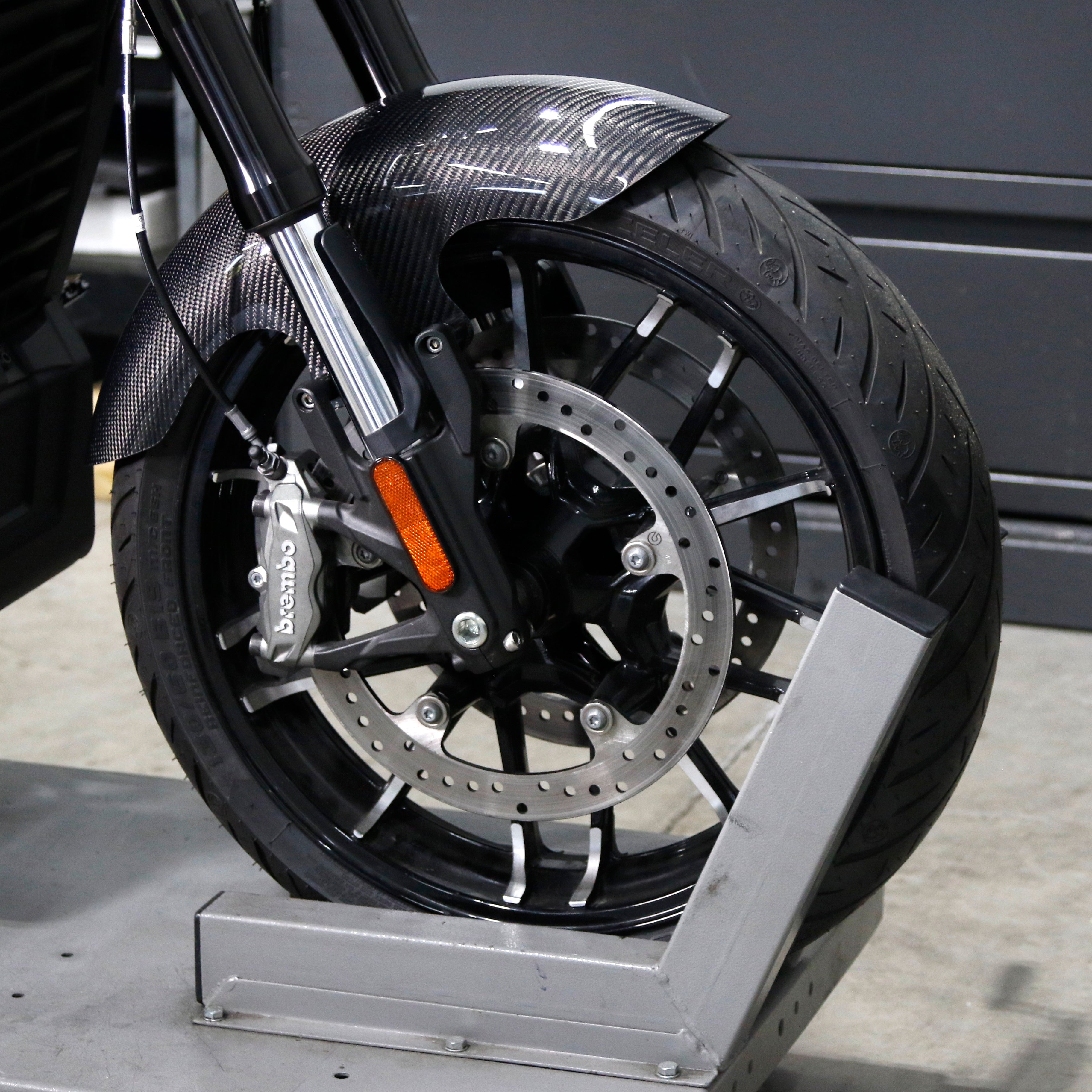 Shorty Carbon Fiber Front Fender - Indian