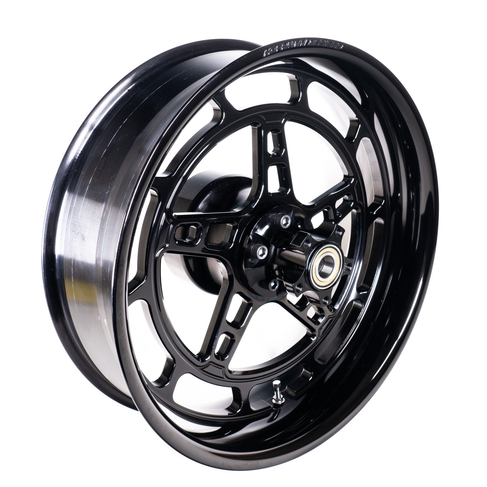 Black Directional 5 Star Rear Wheel w Race Hub