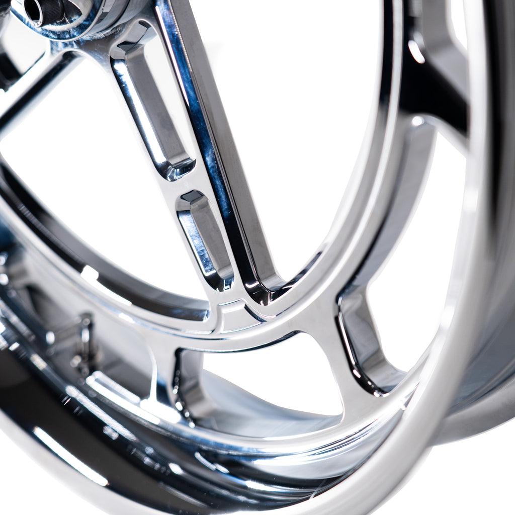 Chrome Directional 5 Star Front Wheel w Race Hub – Hofmann Designs