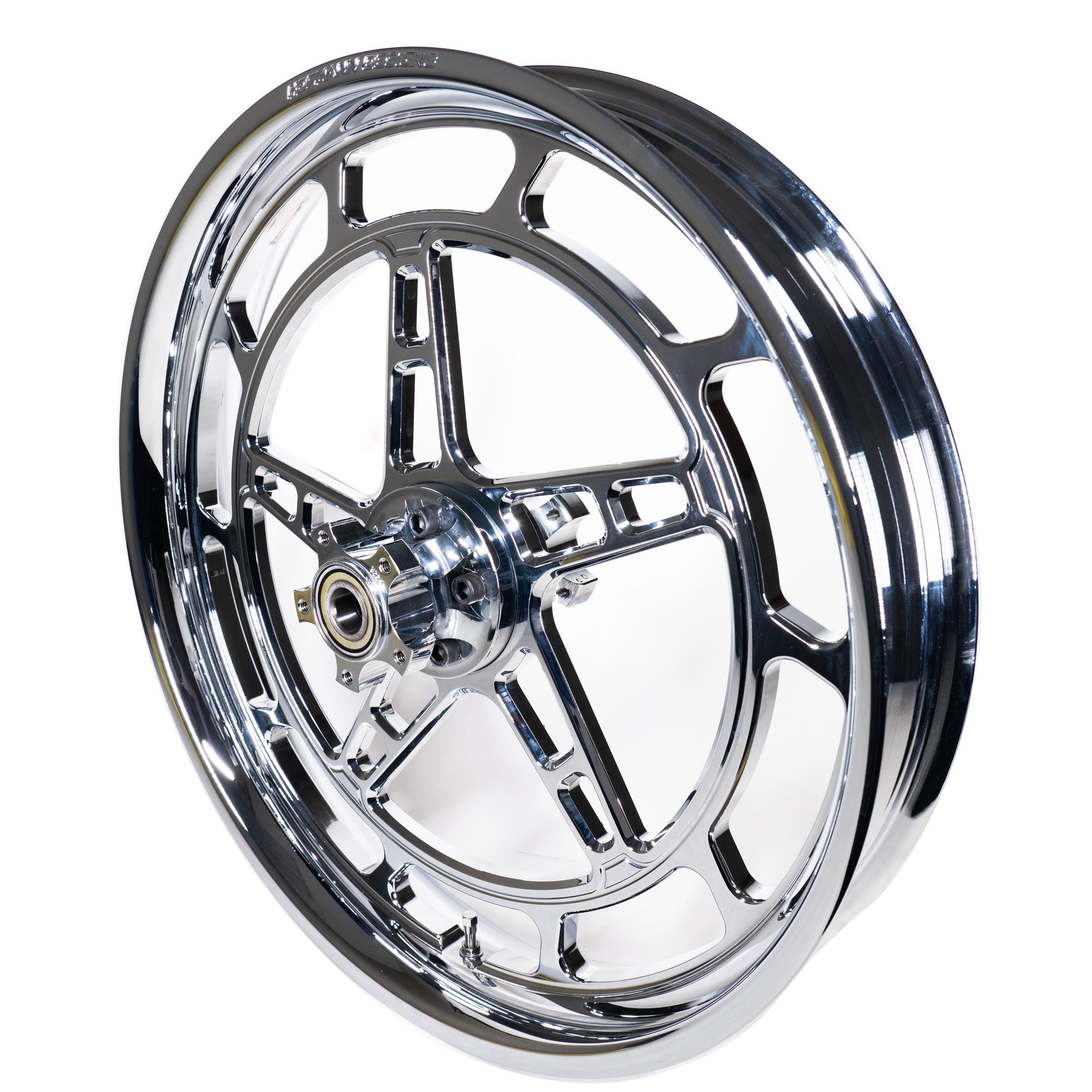 Chrome Directional 5 Star Front Wheel w Race Hub