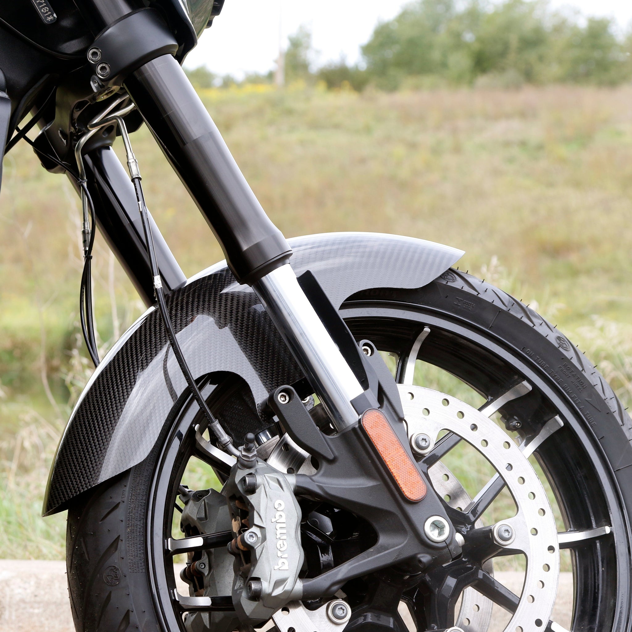Shorty Carbon Fiber Front Fender - Indian